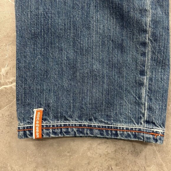 Vintage Rocawear Jeans Mens 34x34 Baggy Loose Denim Embroidered Hip Hop Rap Jay - Picture 11 of 16